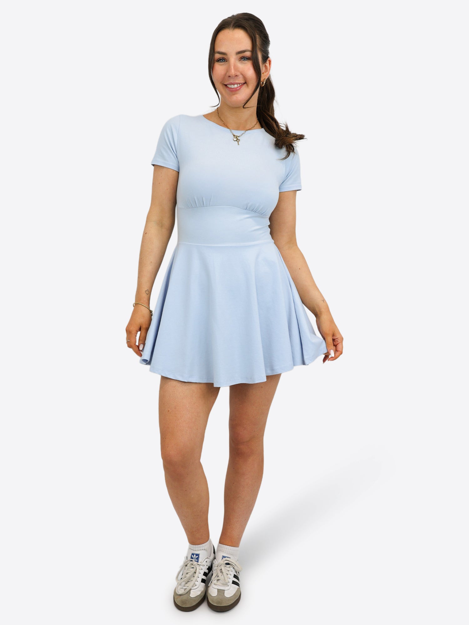 Mini Skort Kleid – Hellblau