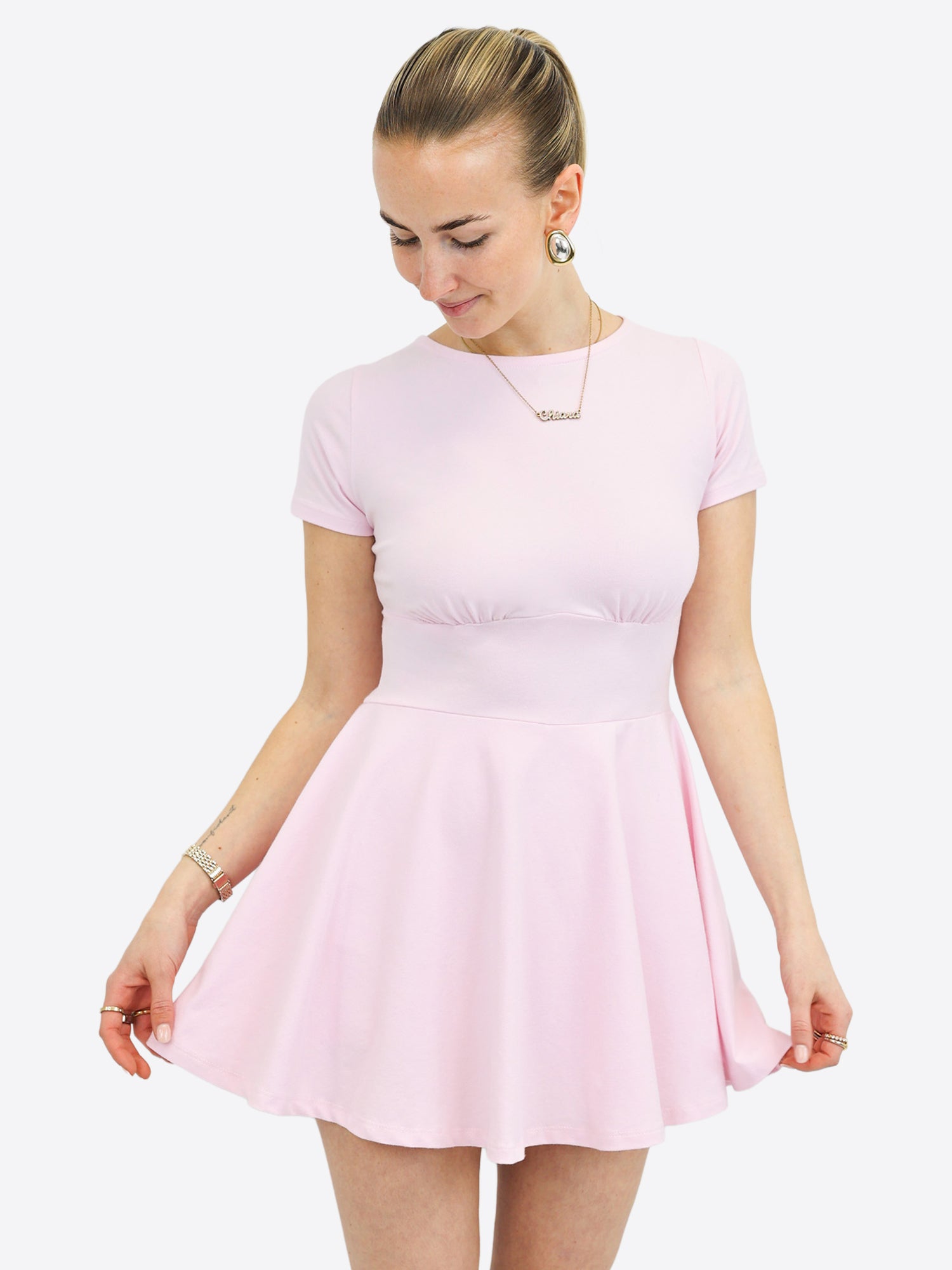 Mini Skort Kleid – Rosa