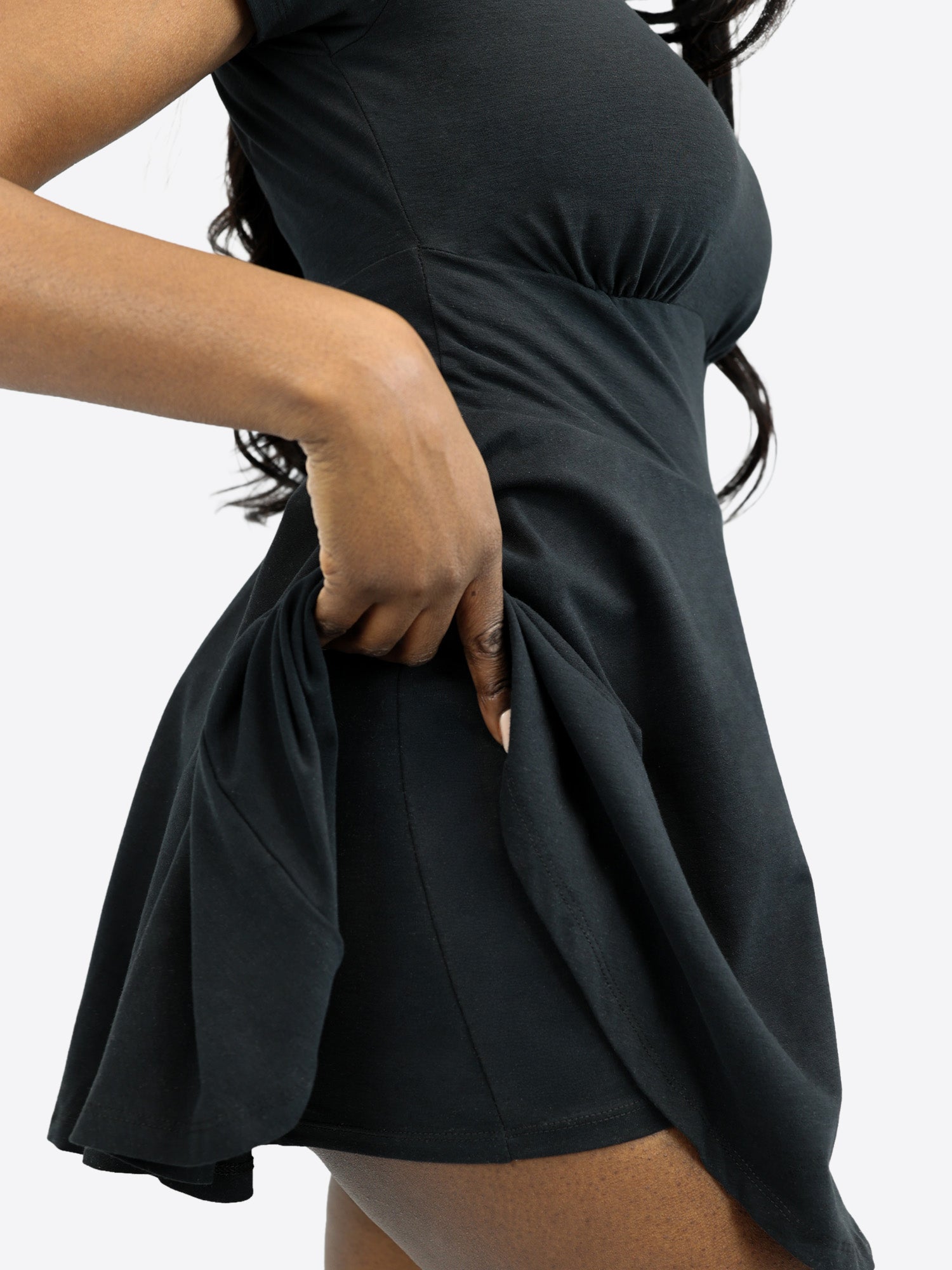 Mini Skort Kleid - Schwarz