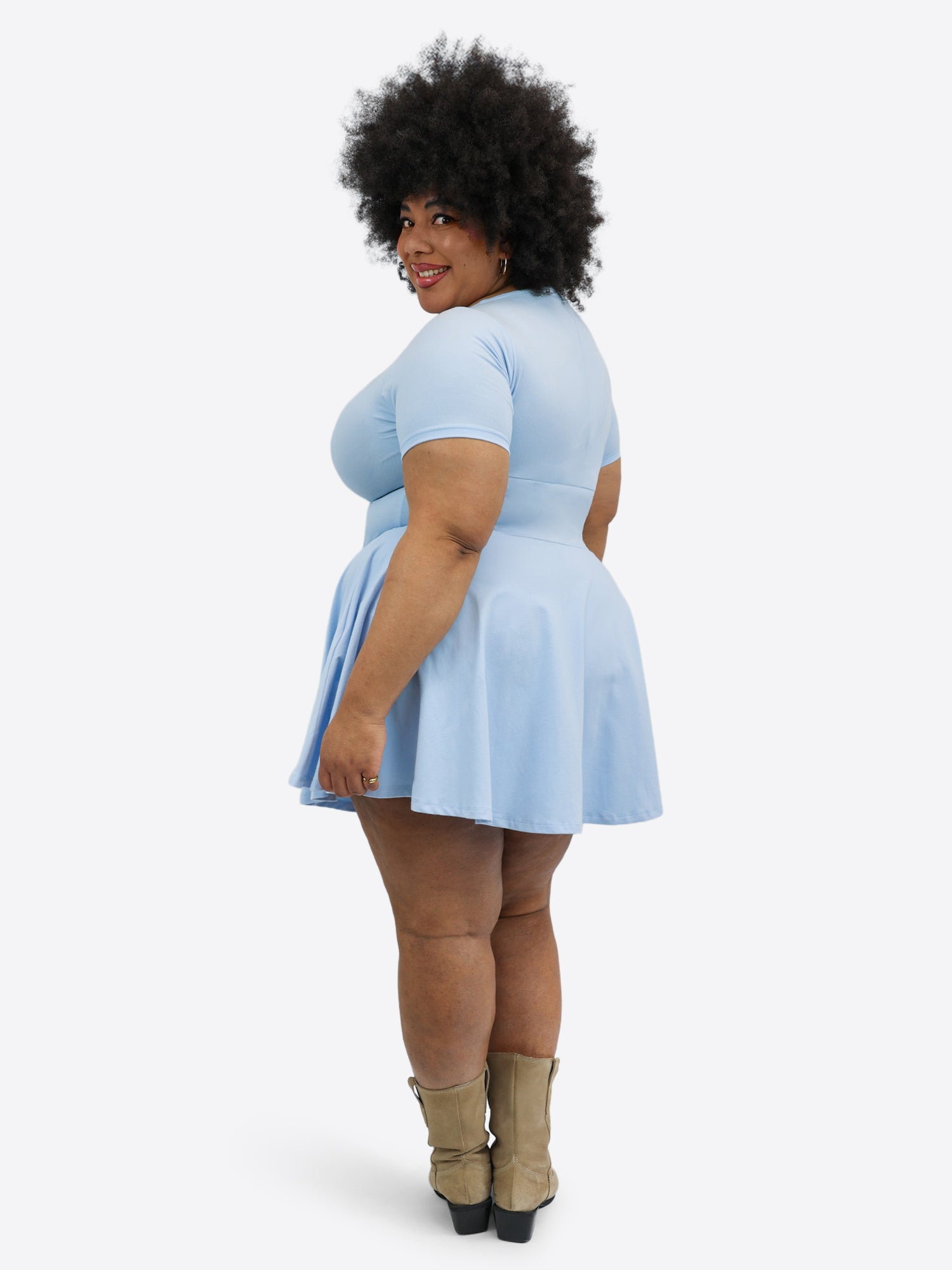 Mini Skort Kleid – Hellblau