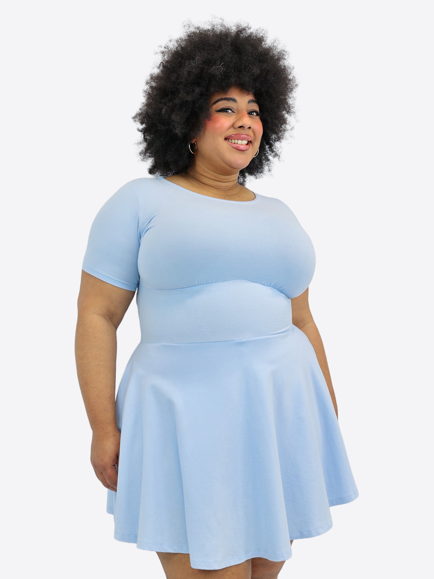 Mini Skort Kleid – Hellblau