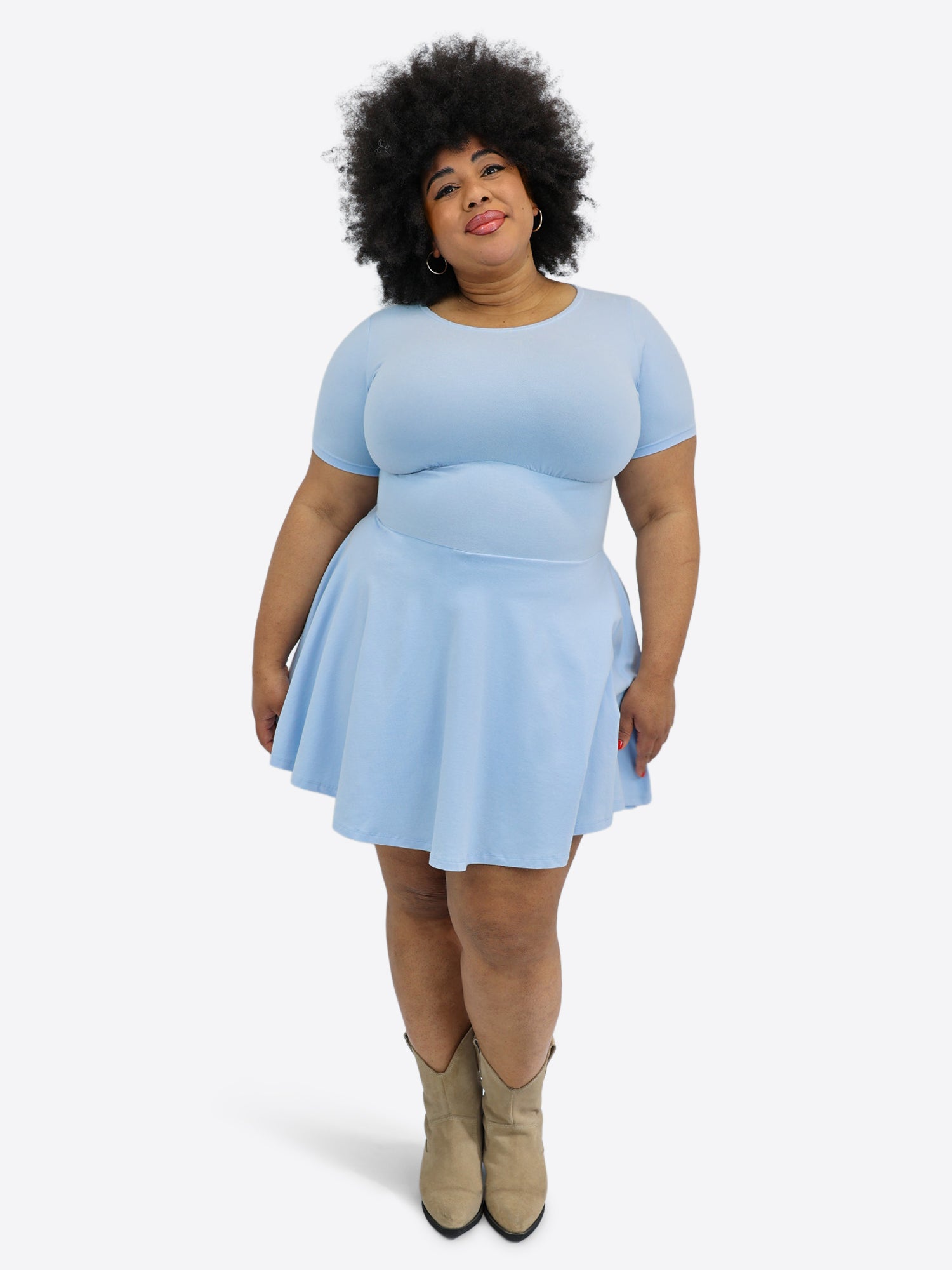 Mini Skort Kleid – Hellblau