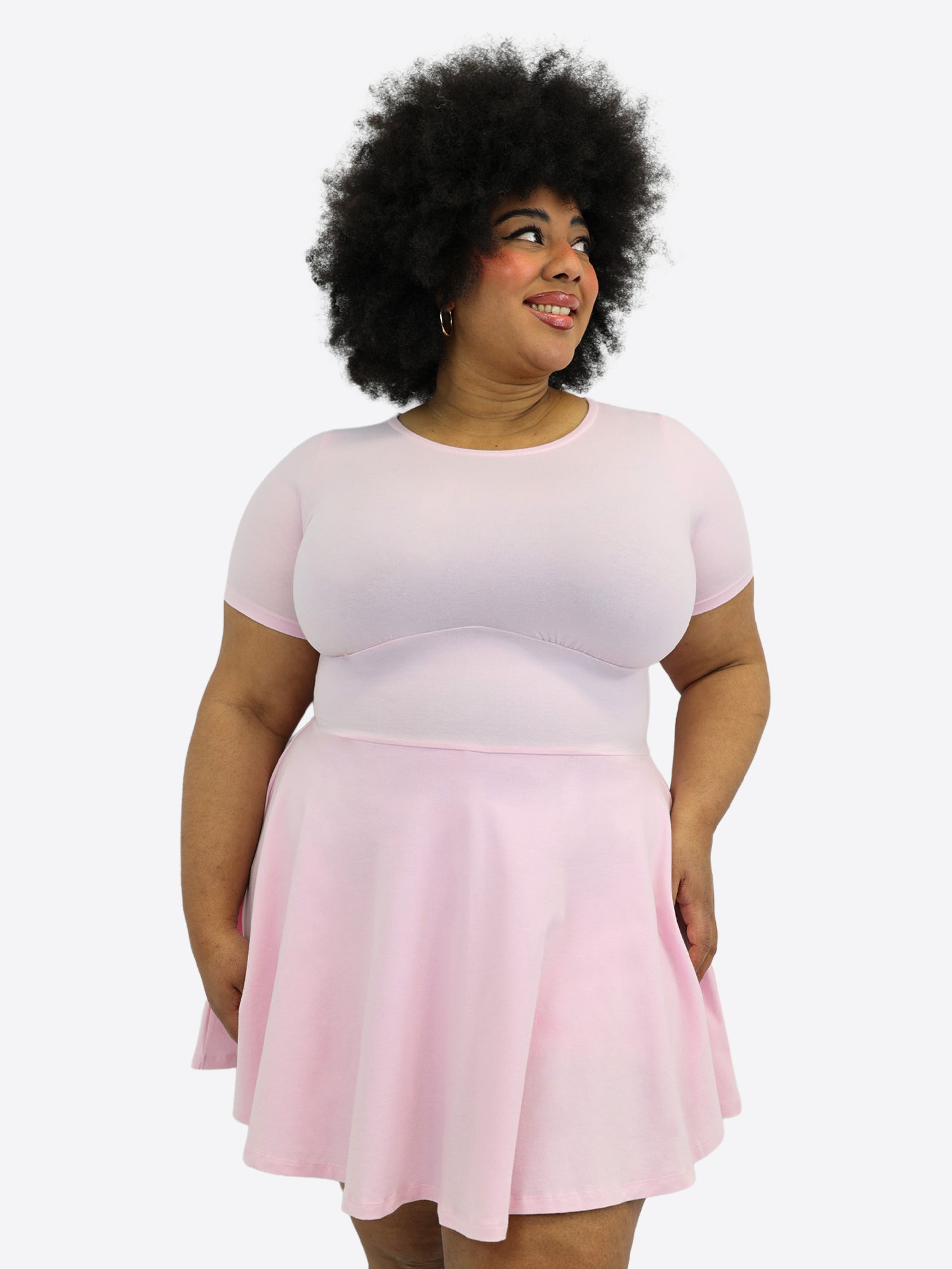 Mini Skort Kleid – Rosa