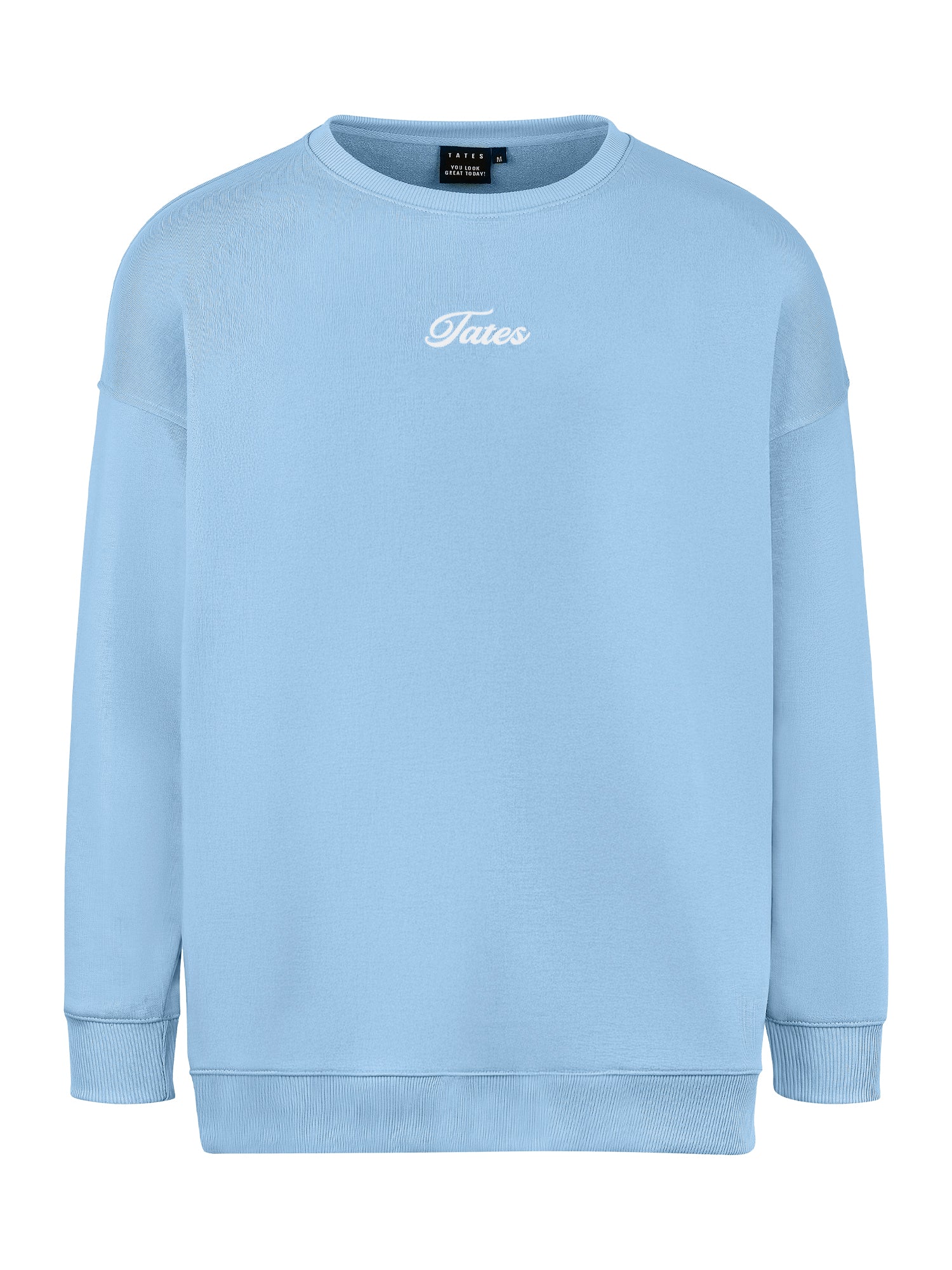 Light Wide Waistband Sweater – Dusty Blue