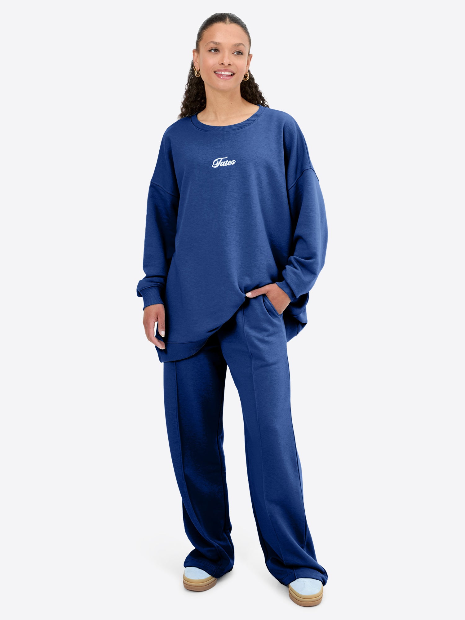 Light Wide Waistband Sweater – Navy