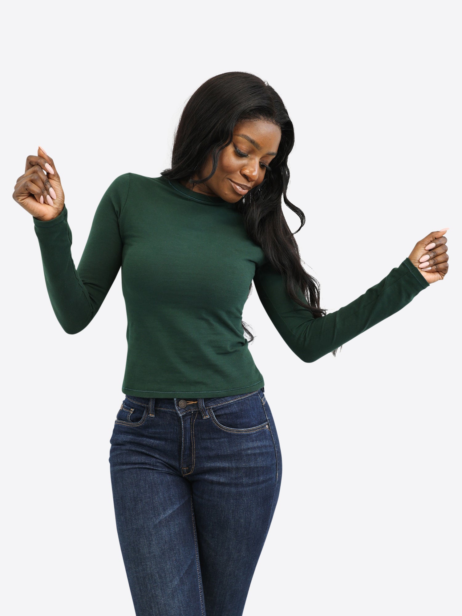 Longsleeve (Slim) – Pine Green