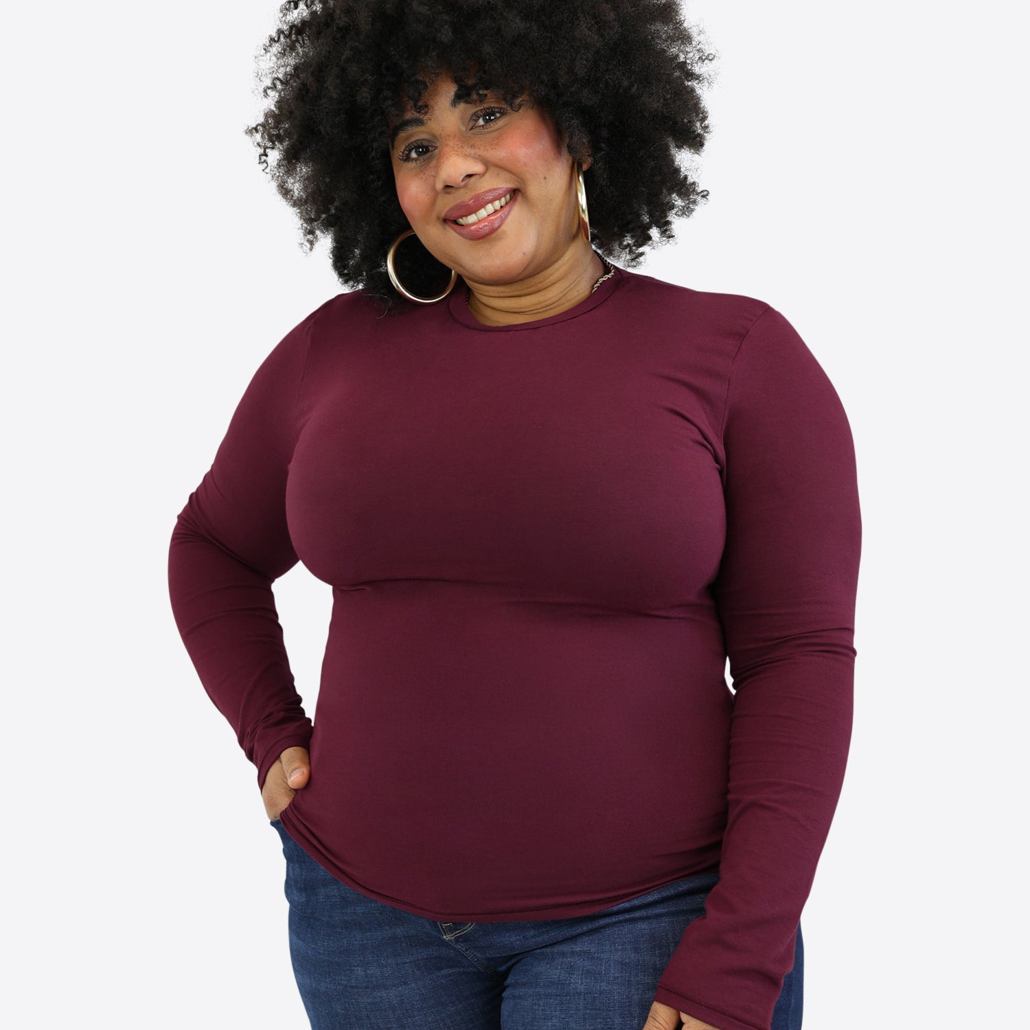 Longsleeve (Slim) – Plum