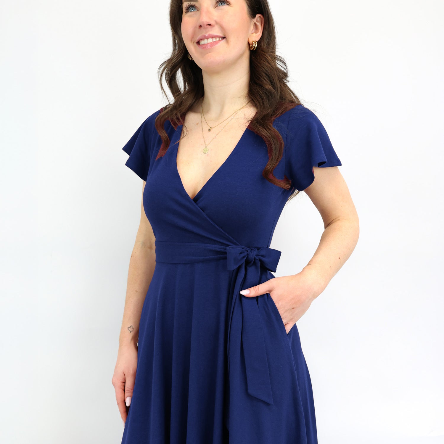 Midi Wickelkleid Carina - Midnight Blue