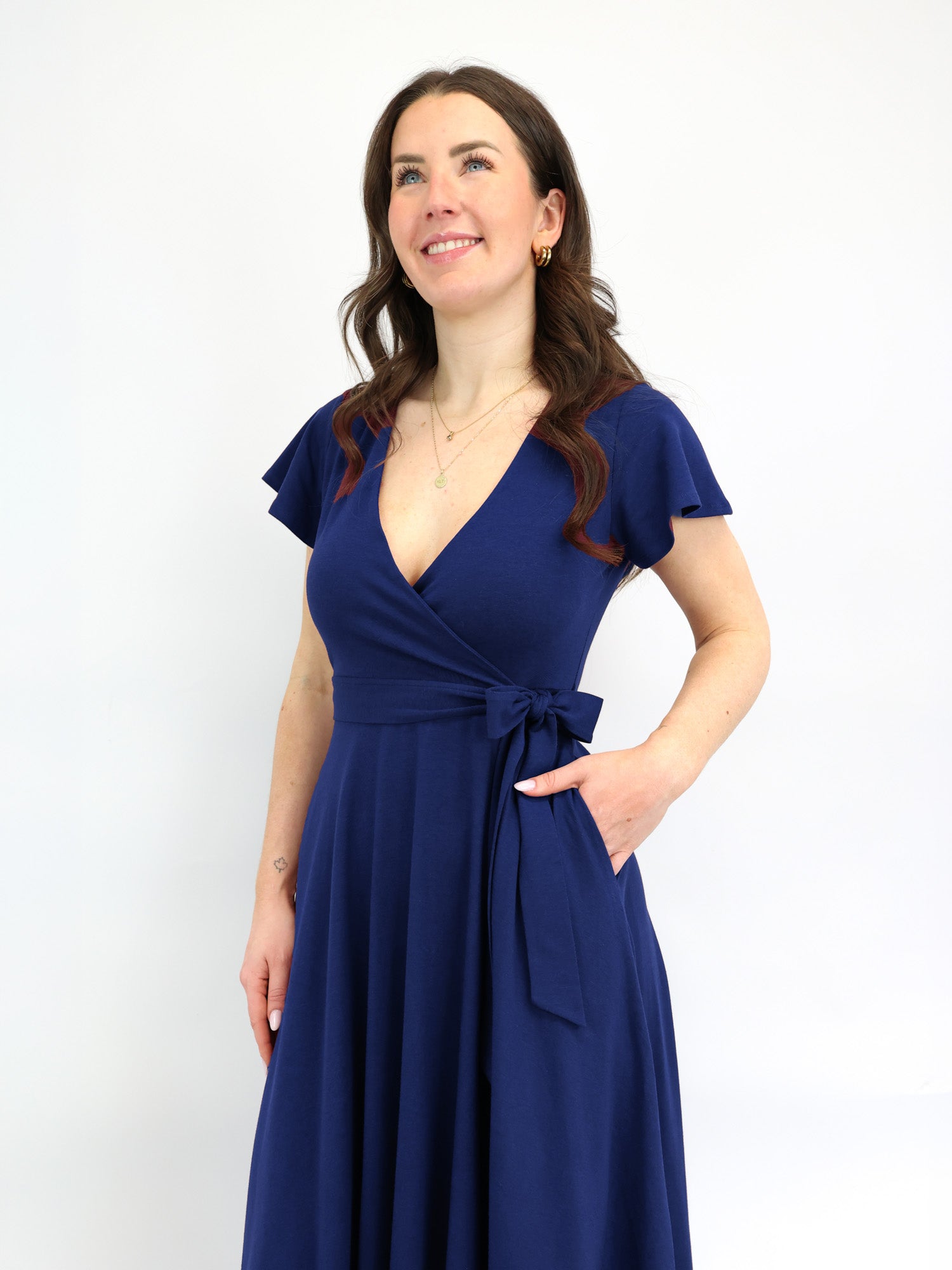 Midi Wickelkleid Carina - Midnight Blue