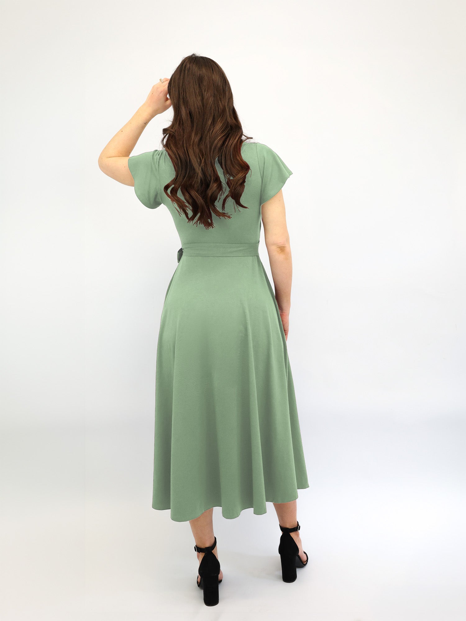 Midi Wickelkleid Carina - Aloe