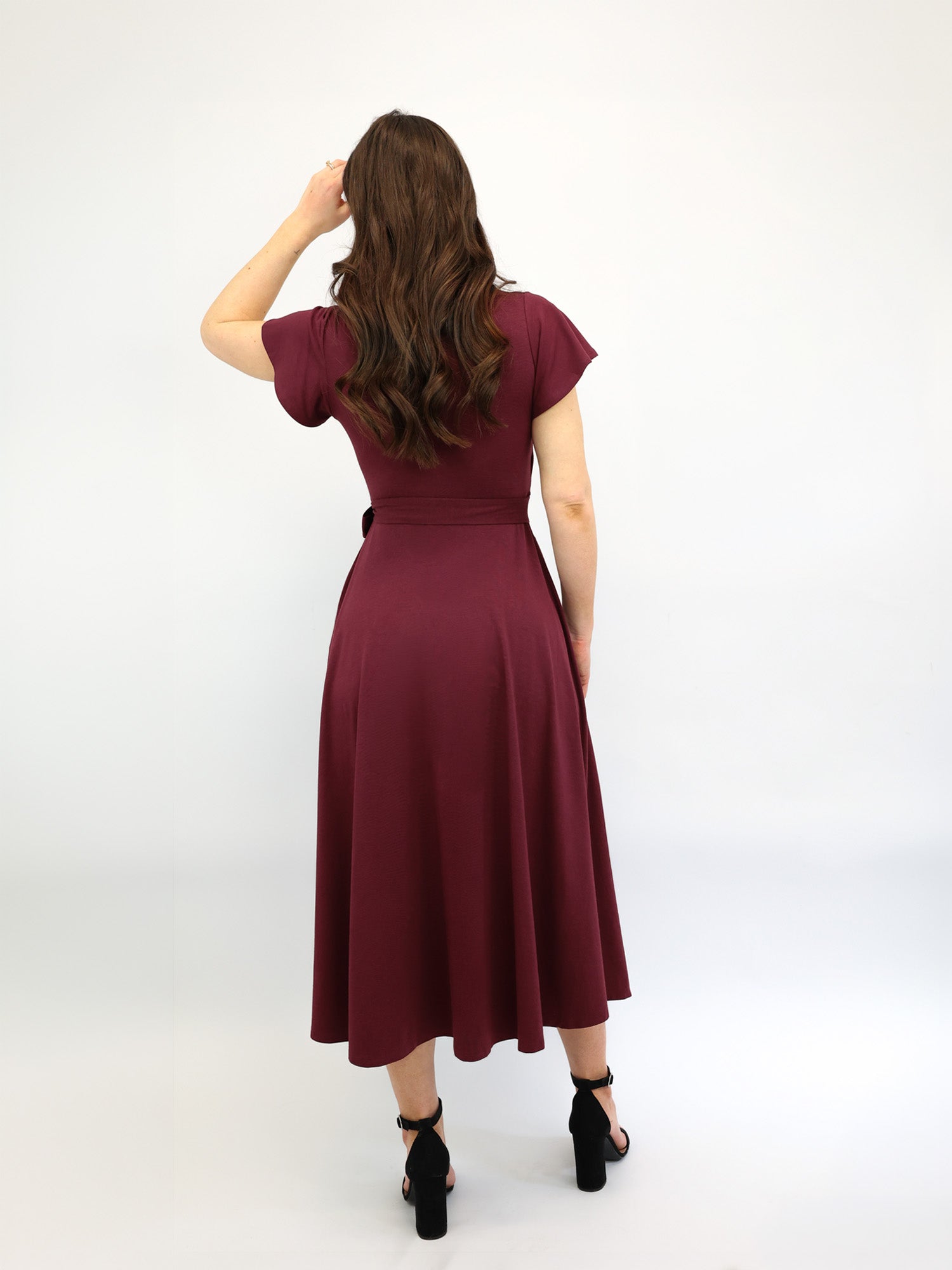 Midi Wickelkleid Carina - Plum