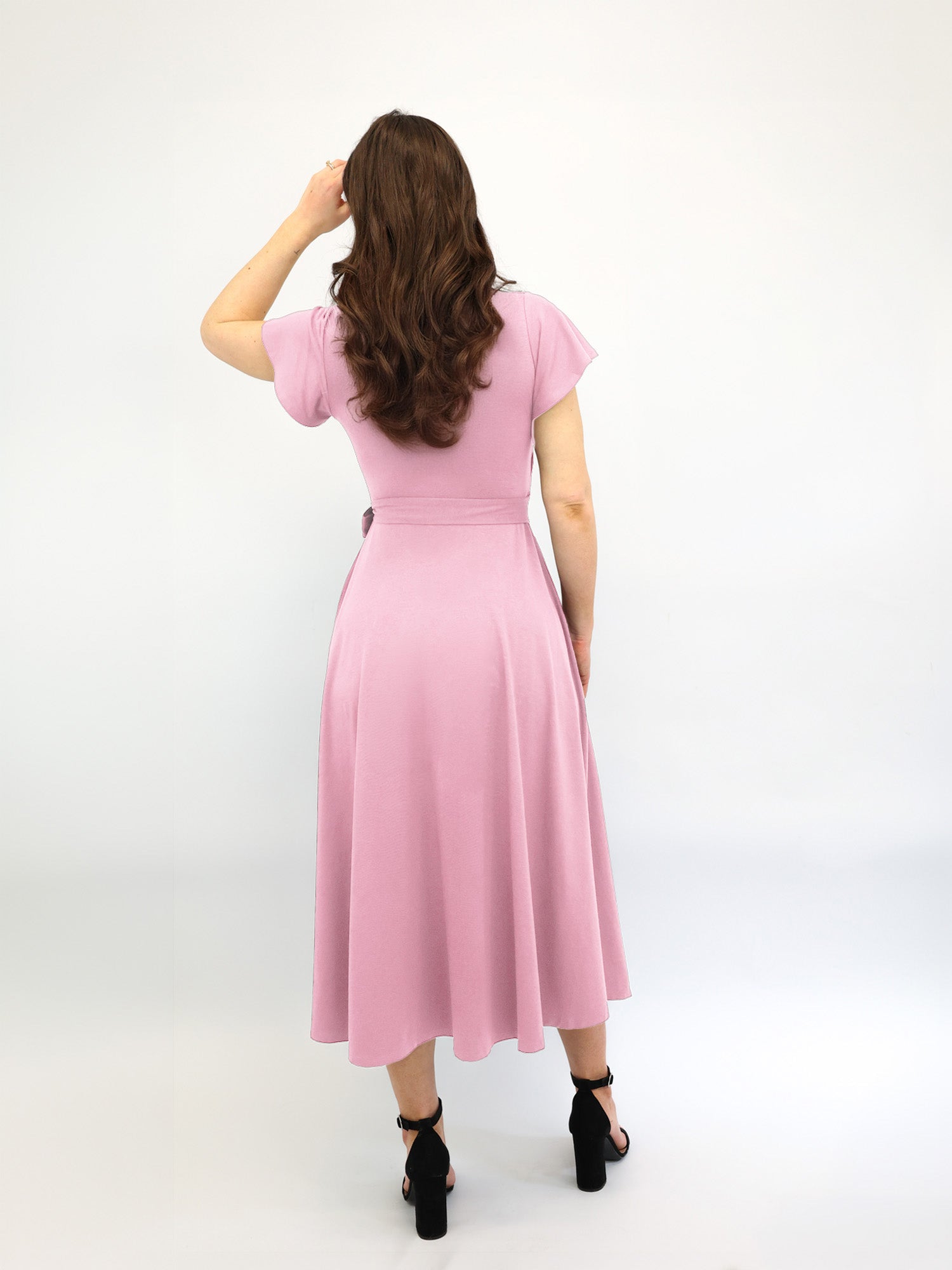Midi Wickelkleid Carina - Rosa