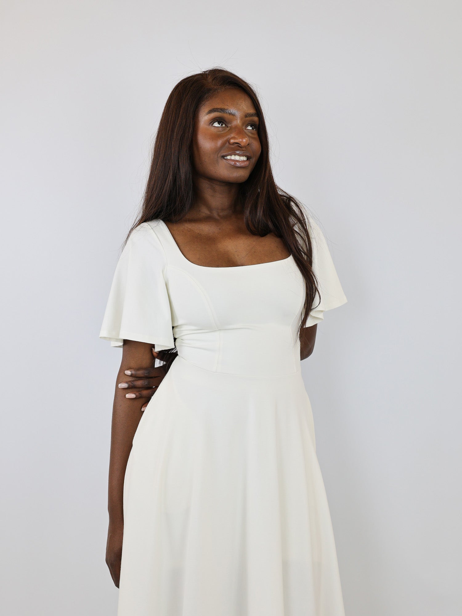 Midi Skort Kleid Kate - Off white