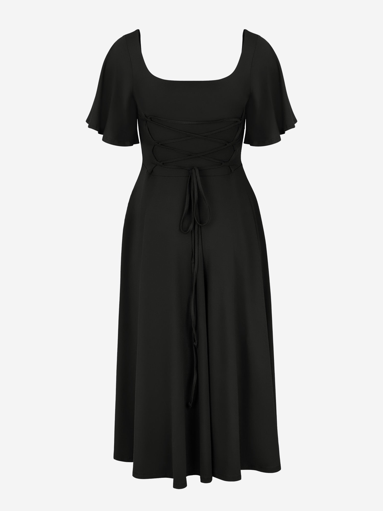 Midi Skort Kleid Mara - Schwarz