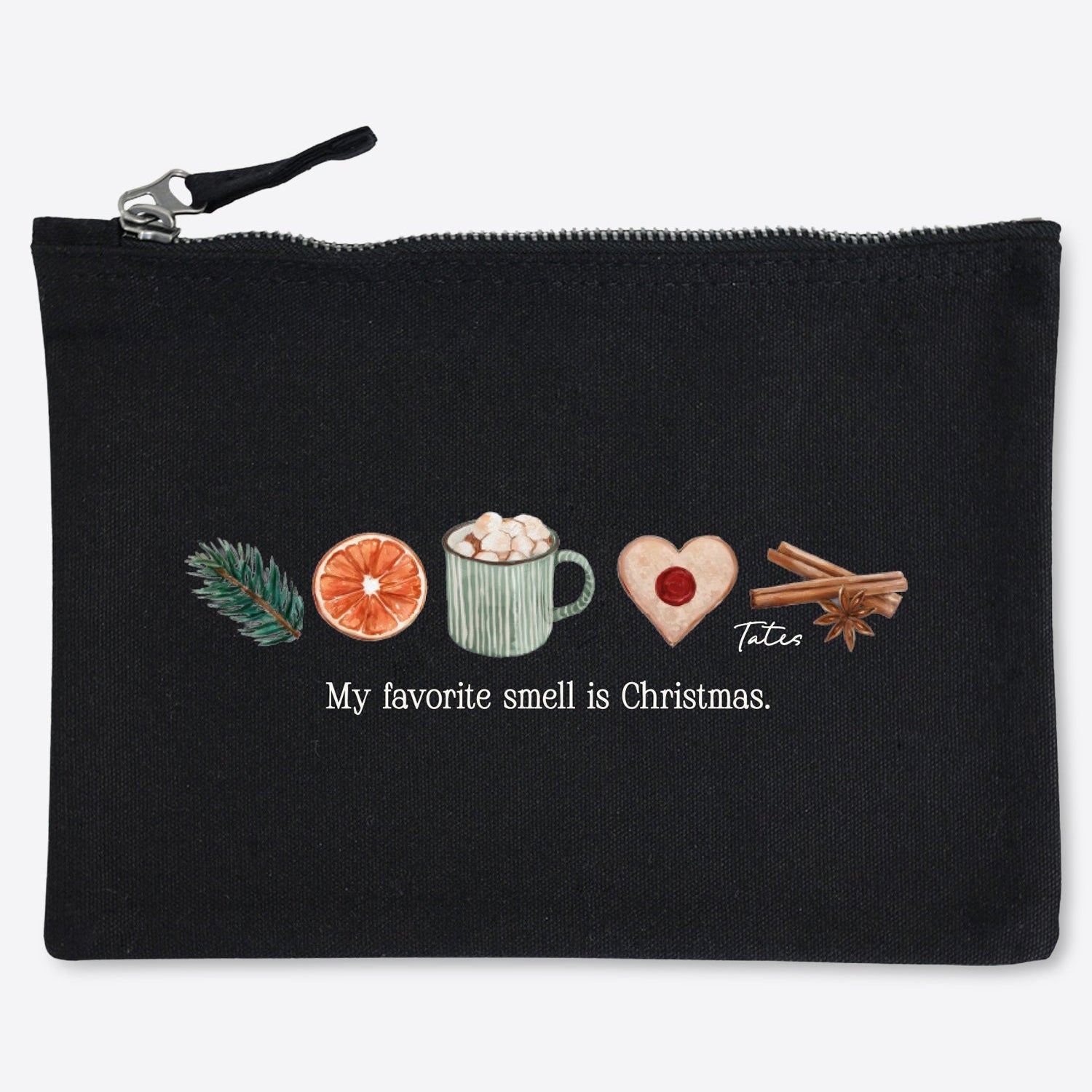 Mini bag mit "American Christmas" Motiv – Schwarz