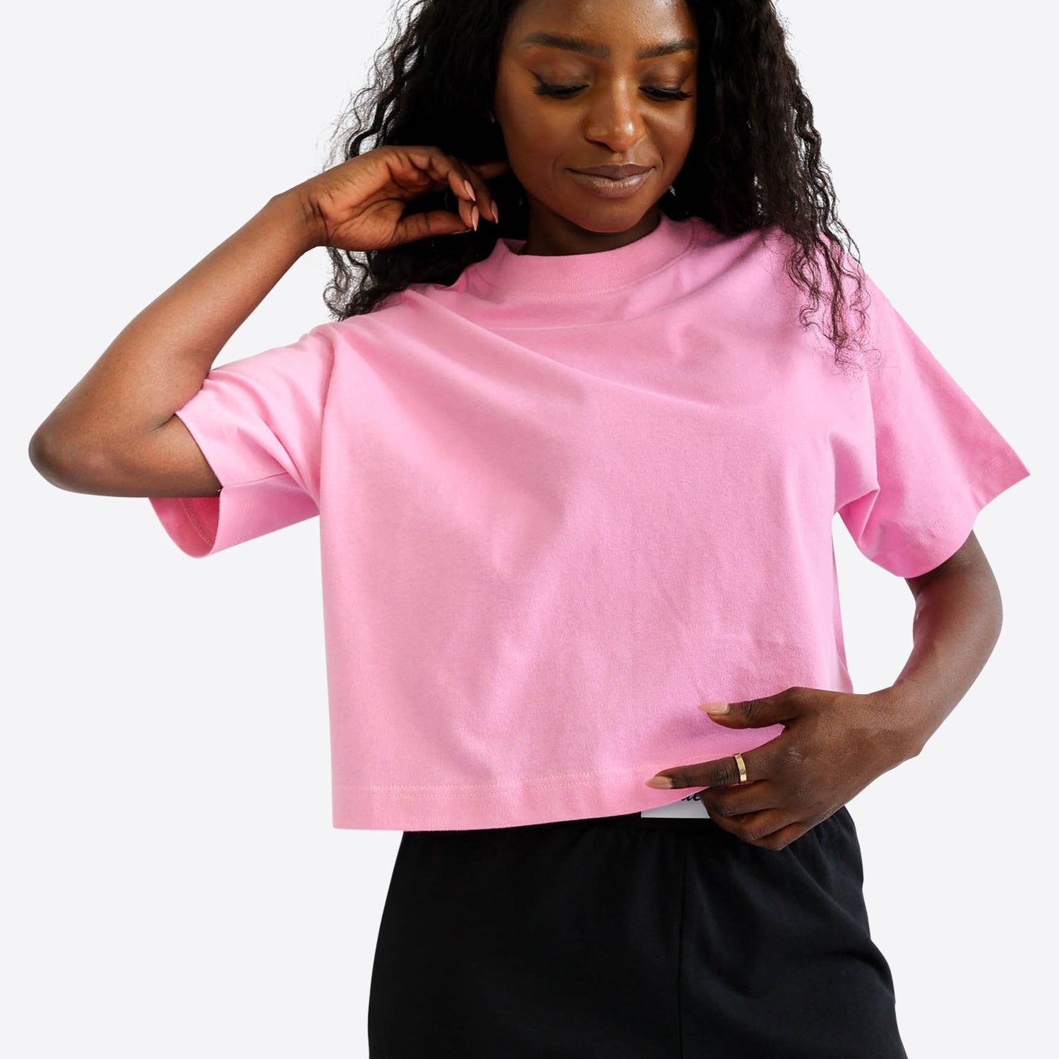 Crop Shirt – Bubble pink
