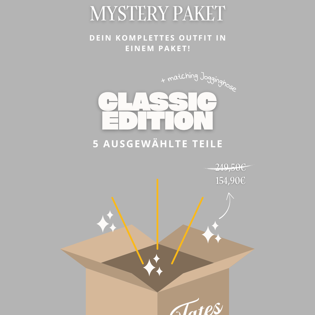 TATES Classic Design Mystery Paket + matching Jogger