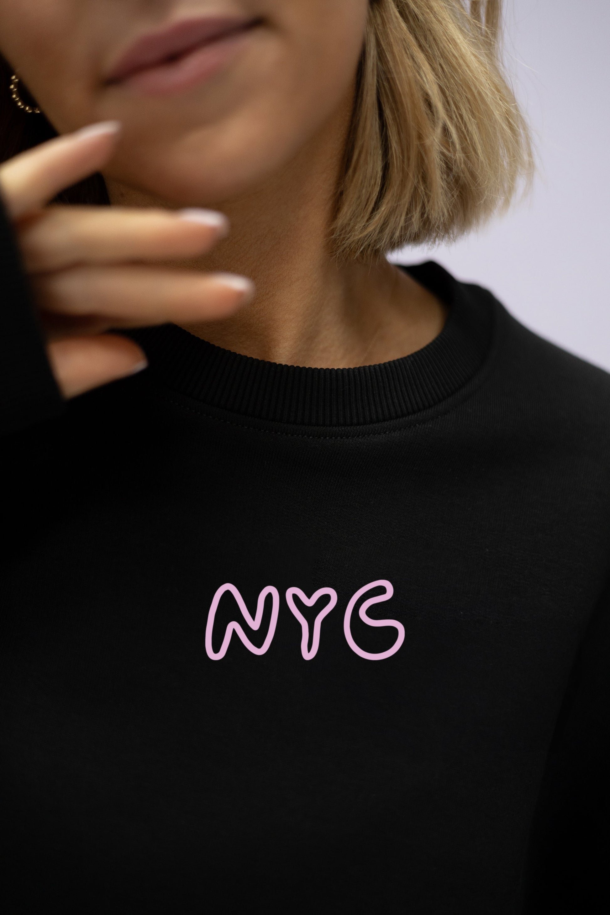 Sweater (Oversized) "NYC" – Schwarz