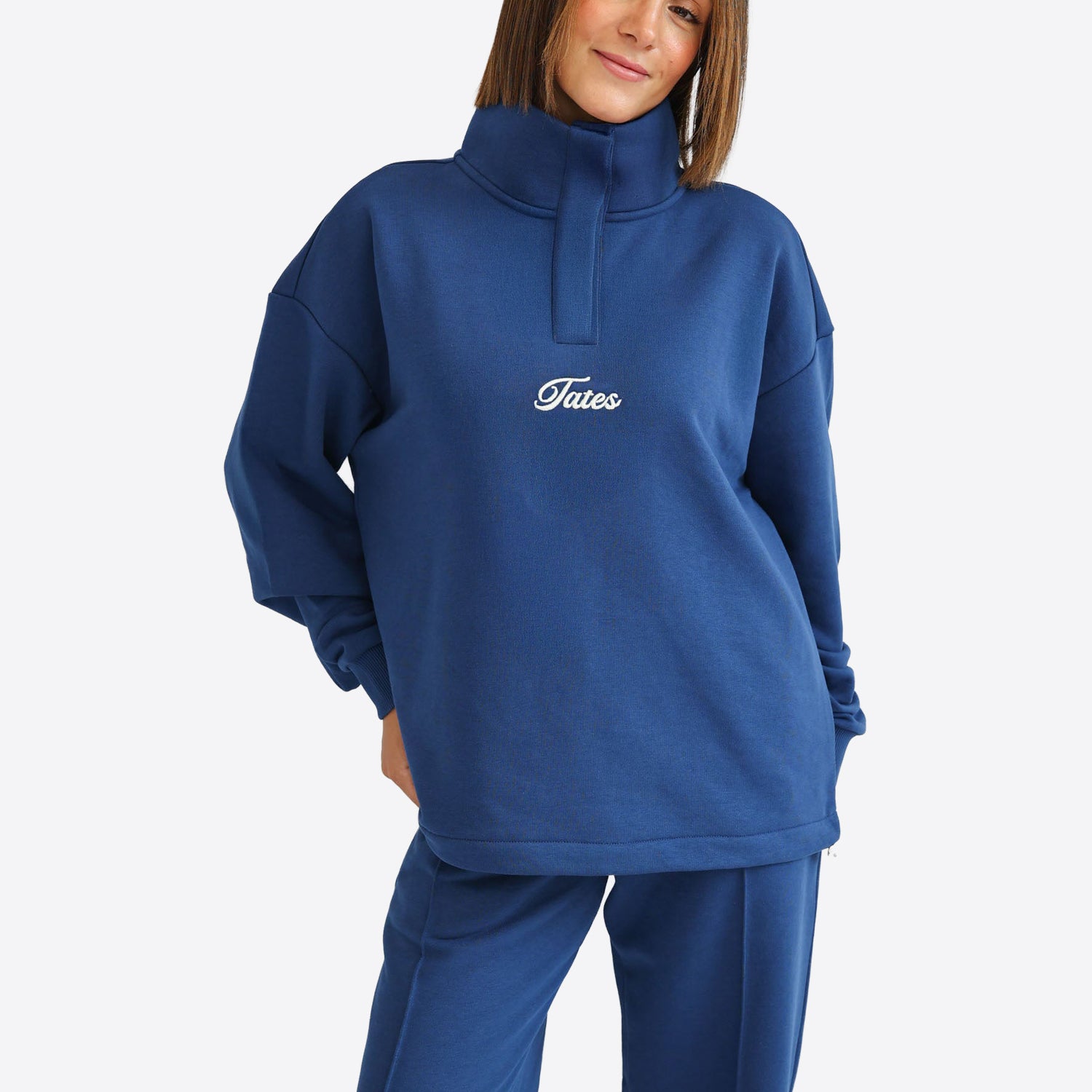 Verstellbarer Light Crop Sweater – Navy