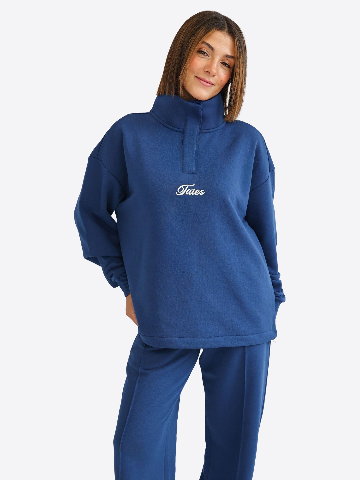 Verstellbarer Light Crop Sweater – Navy