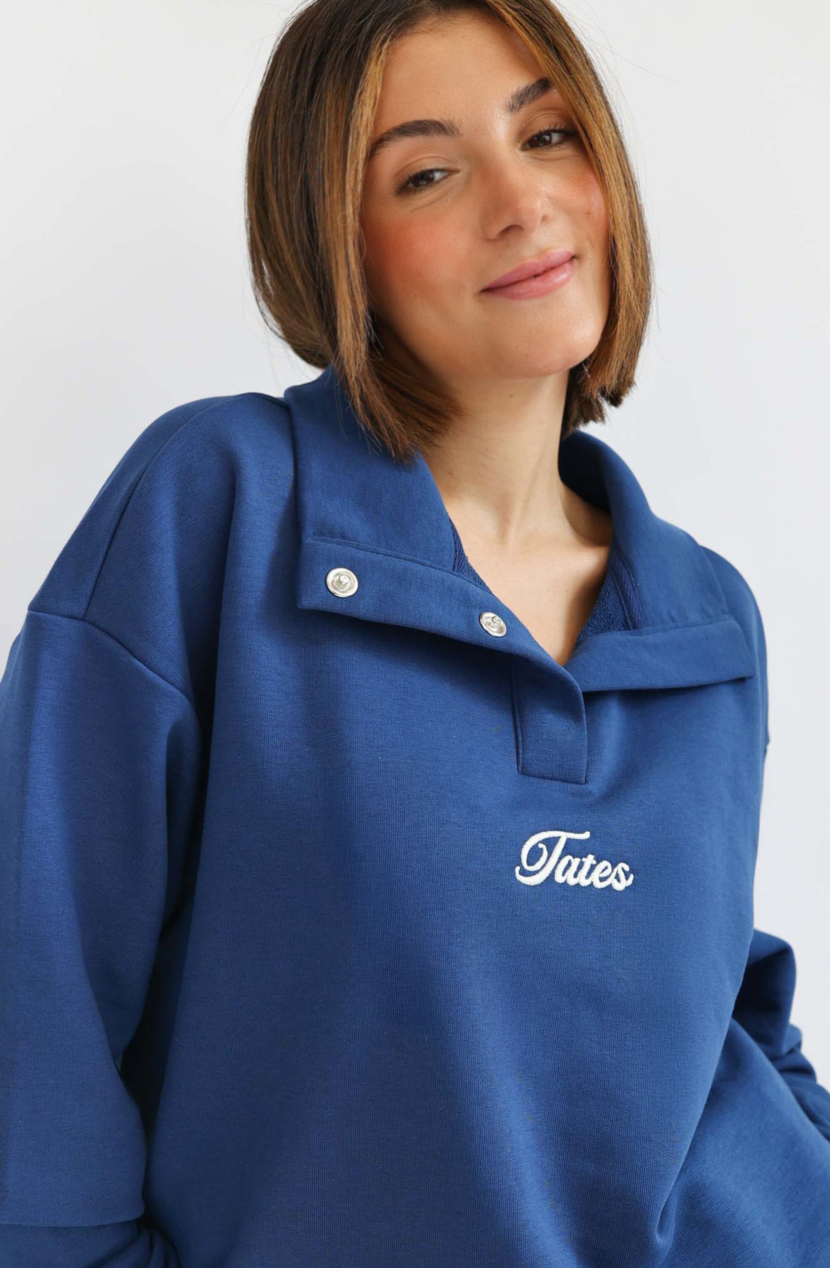 Verstellbarer Light Crop Sweater – Navy