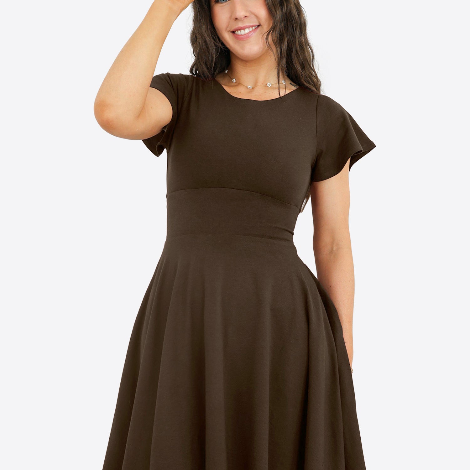 Classic Skort Kleid Linh - Dark Chocolate