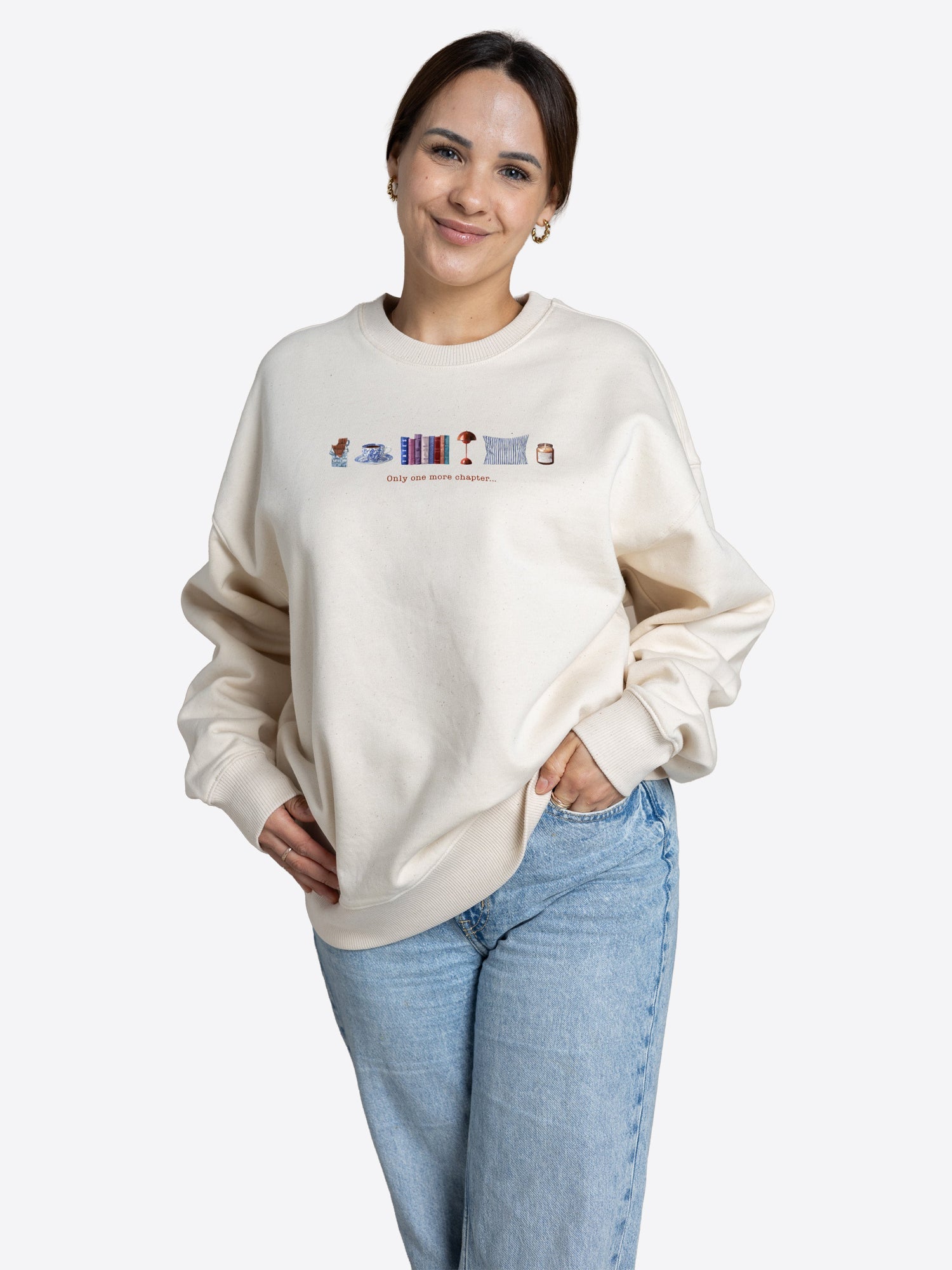 Sweater (Oversized) "Only one more chapter" – Natural Raw