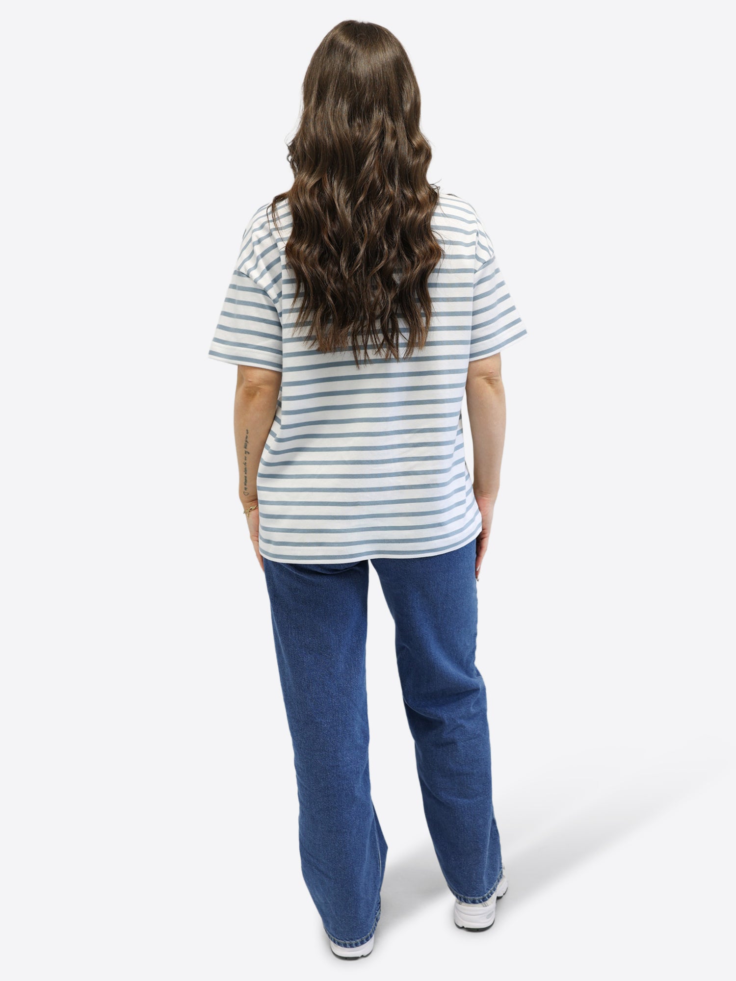 Oversized T-Shirt 3.0 mit Streifen - Blau