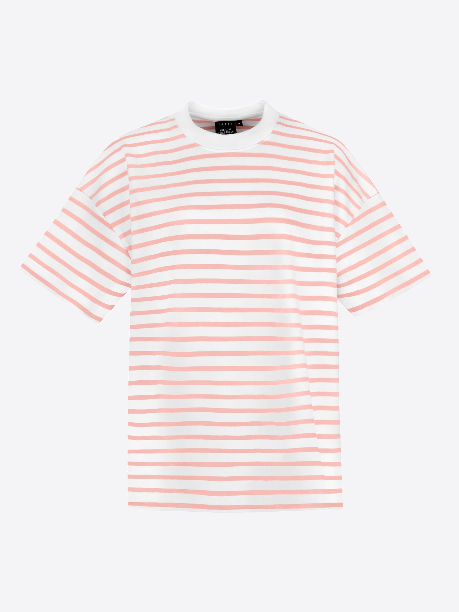 Oversized T-Shirt 3.0 mit Streifen - Rosa