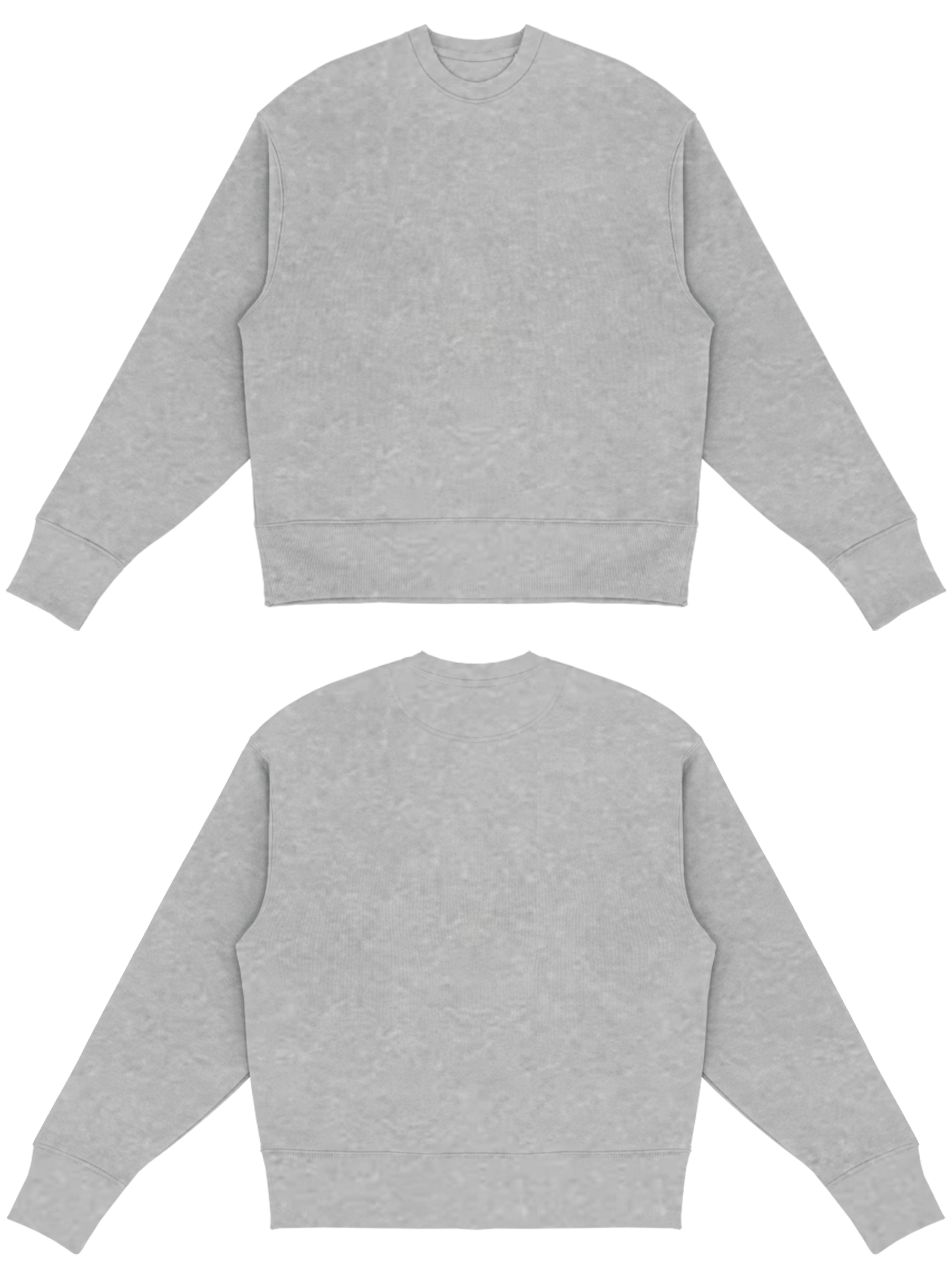 Basic (Build your own) Sweater (Oversized) – Cool heather grey