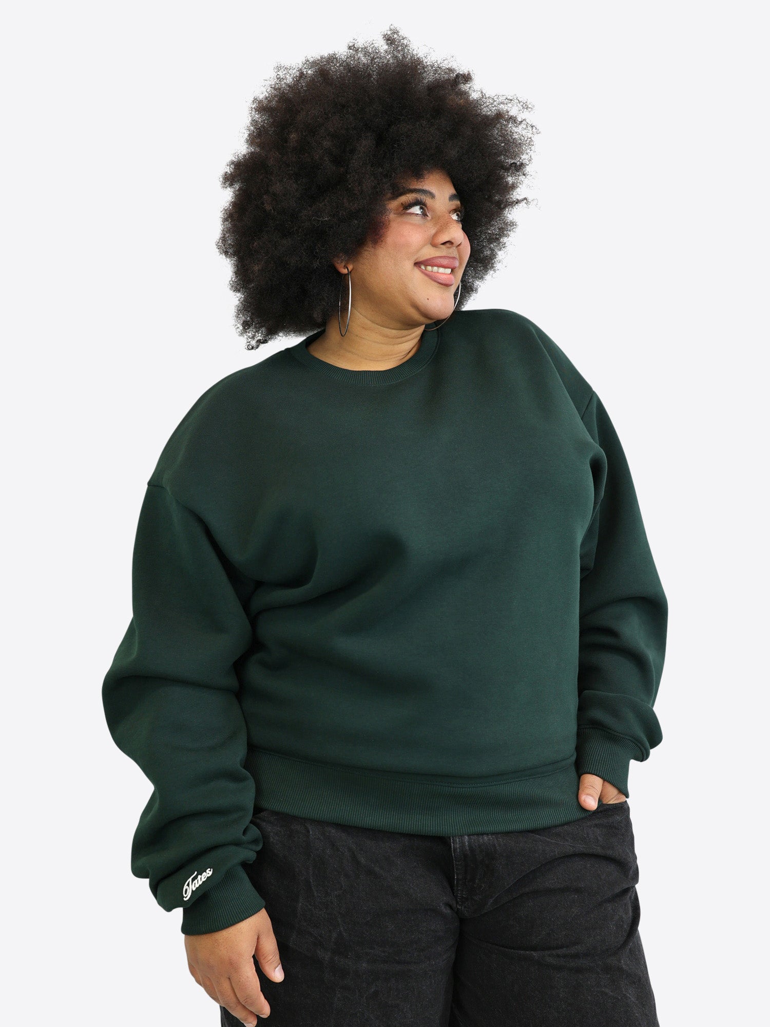 Regular Waistband Sweater – Pine Green