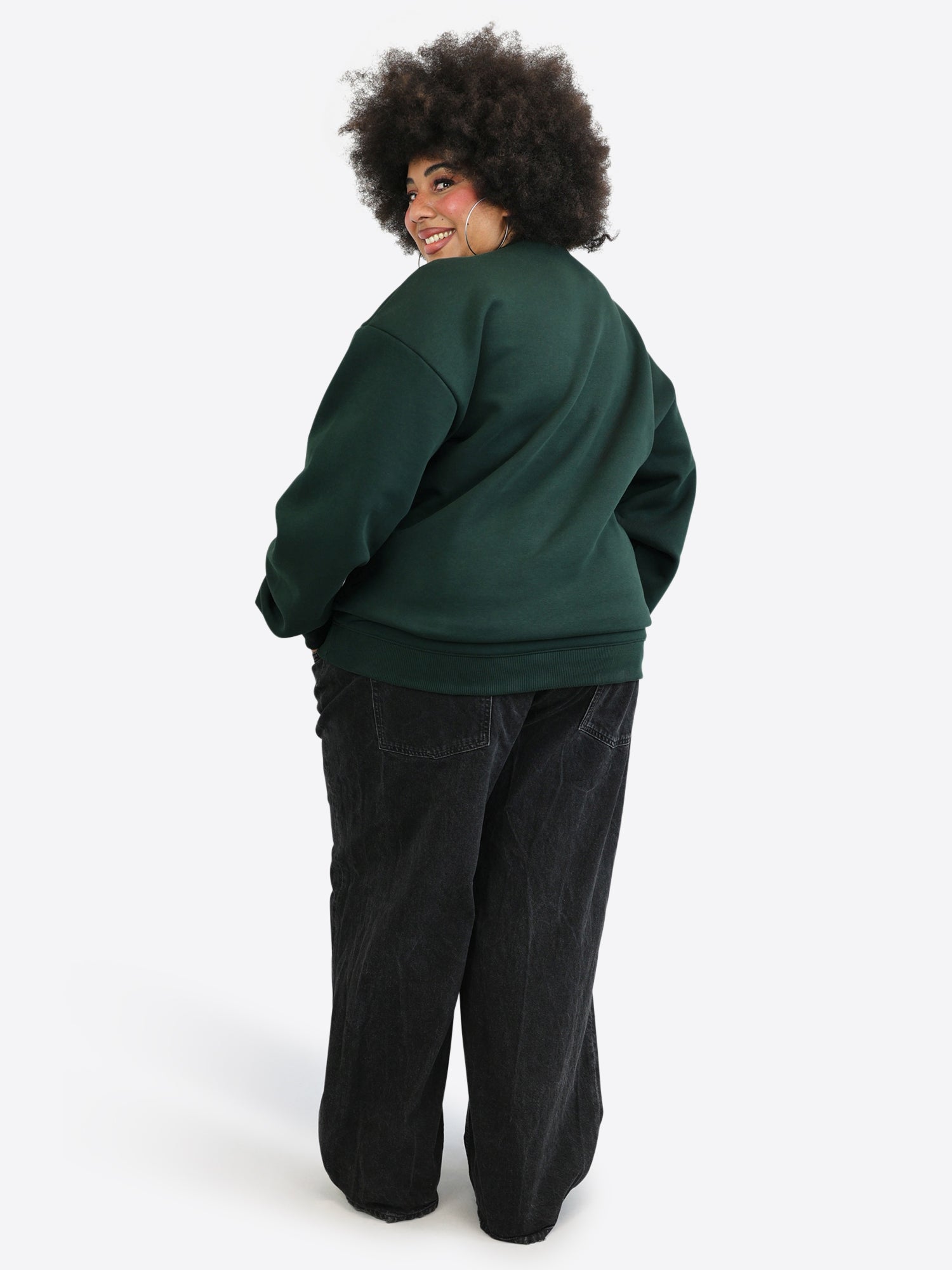 Regular Waistband Sweater – Pine Green