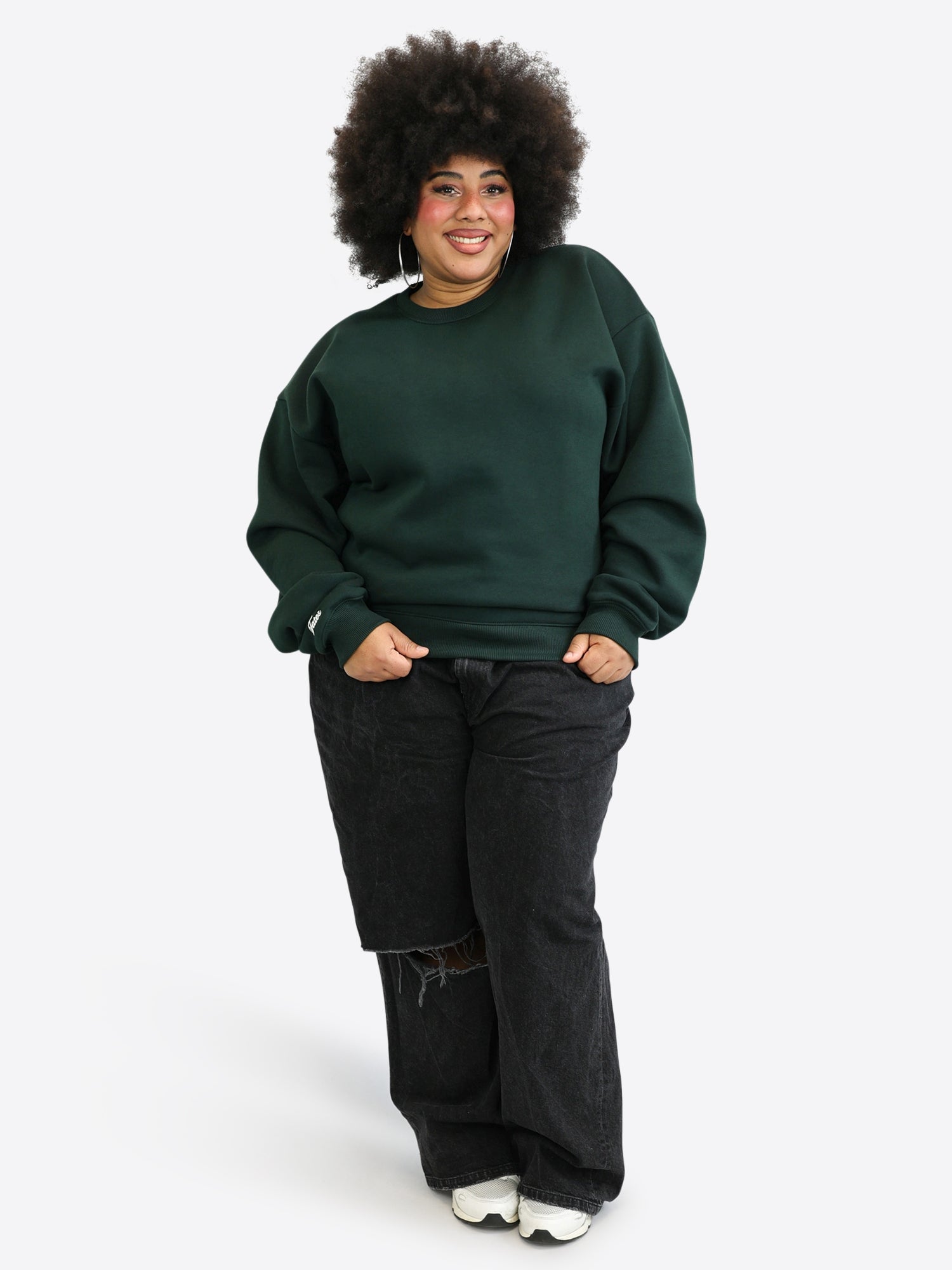 Regular Waistband Sweater – Pine Green