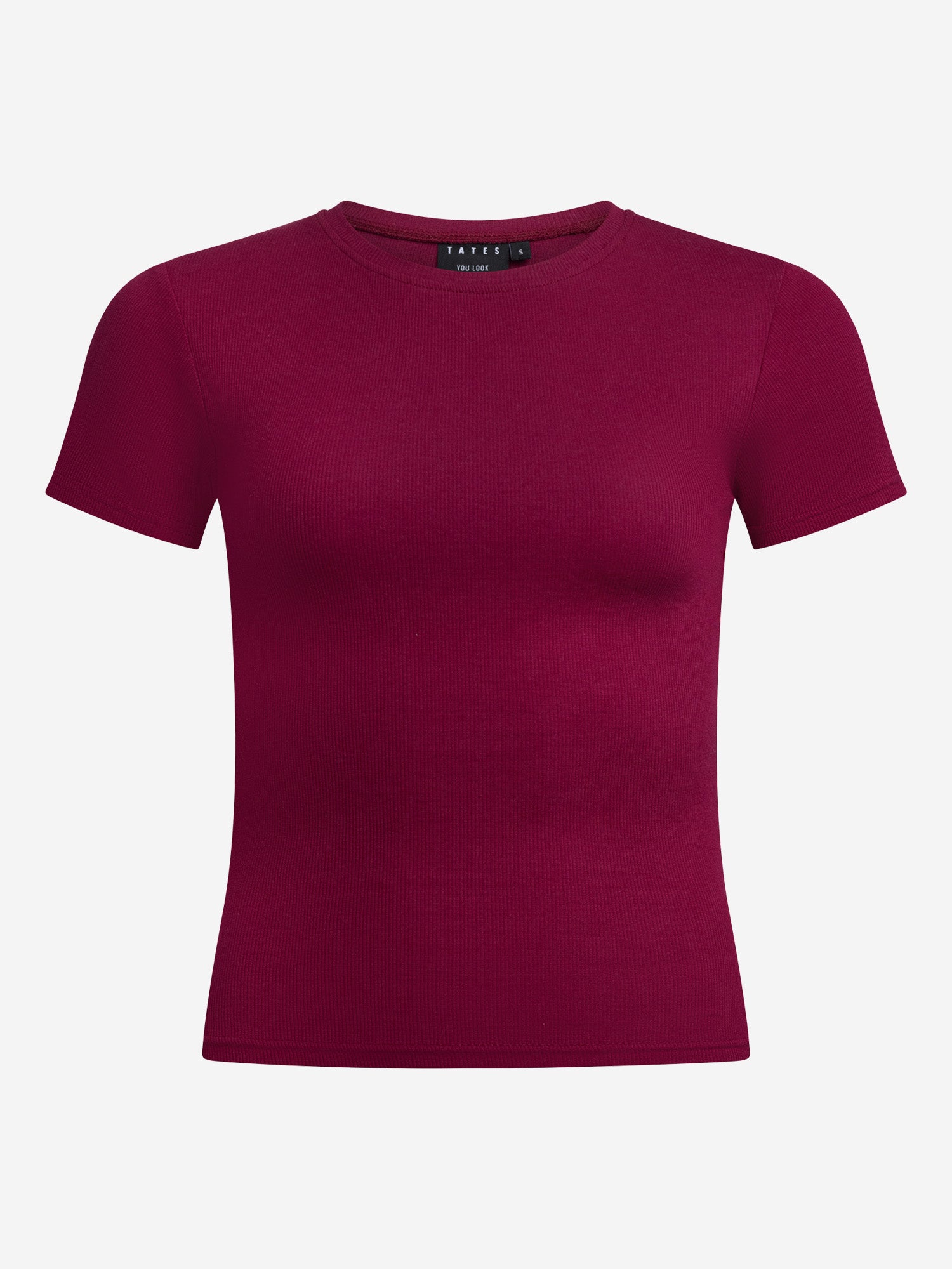 Rib Slim T-Shirt – Rhododendron