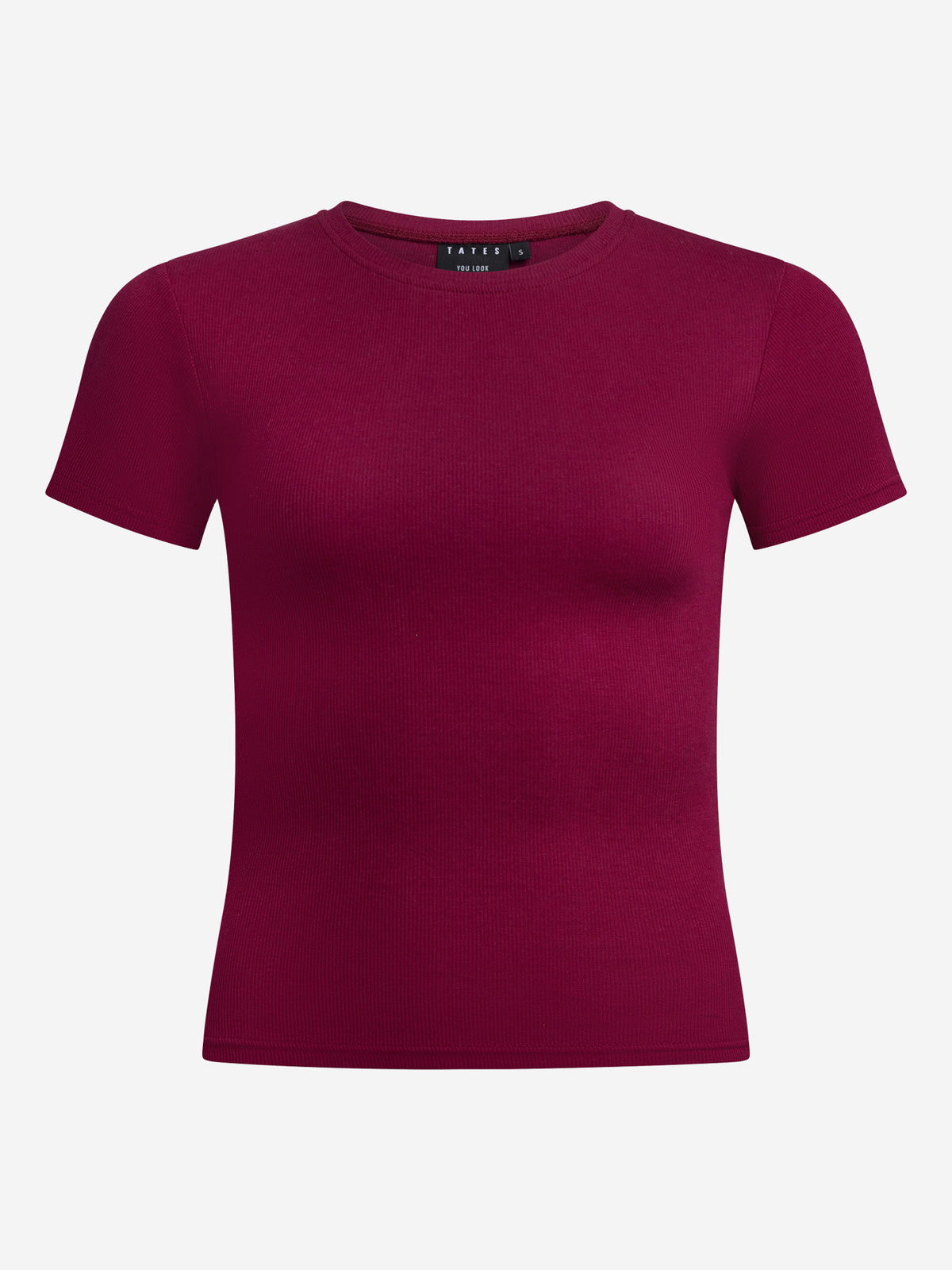 Rib Slim T-Shirt – Rhododendron
