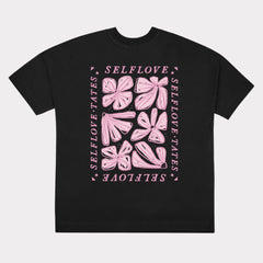 T-Shirt (Oversized) mit "Selflove flowers" Motiv