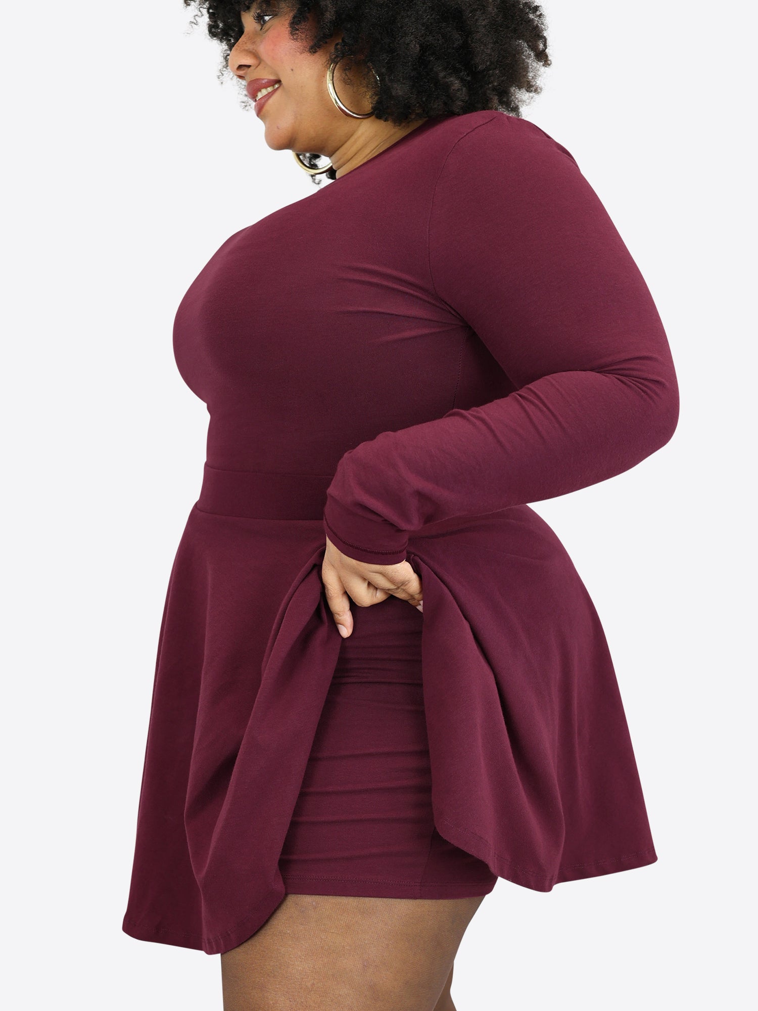 Kurzer Skort - Plum