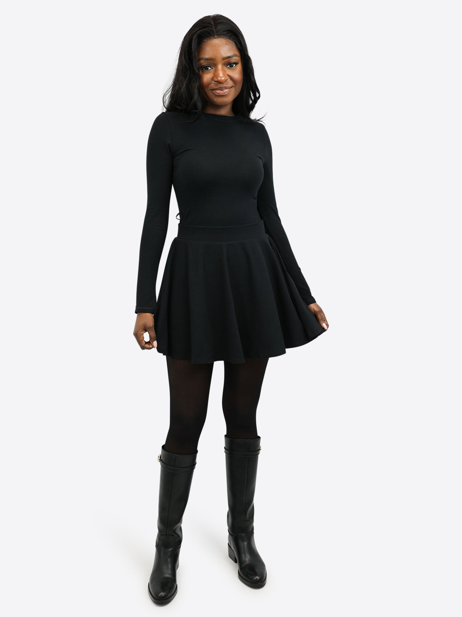 Kurzer Skort - Schwarz