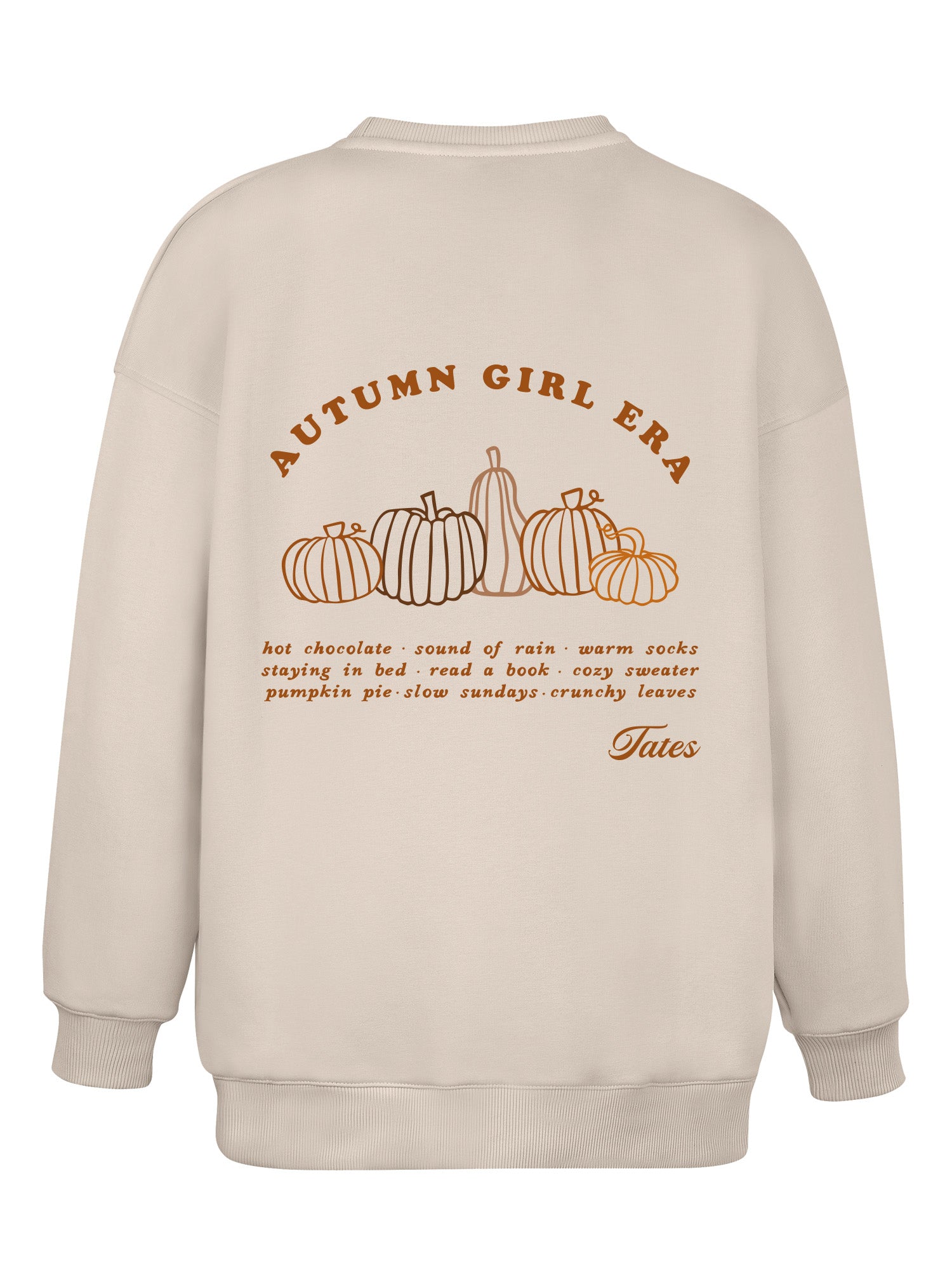 Wide Waistband Sweater "Autumn Girl Era" – Beige