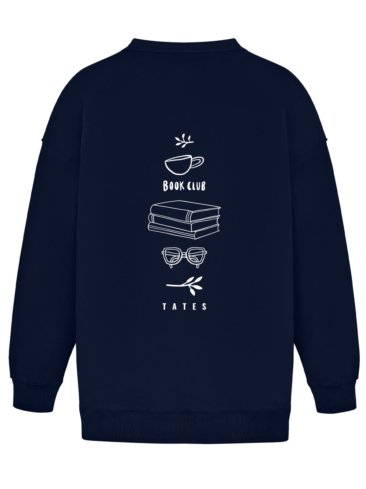 Wide Waistband Sweater "Book Club" – Midnight Blue