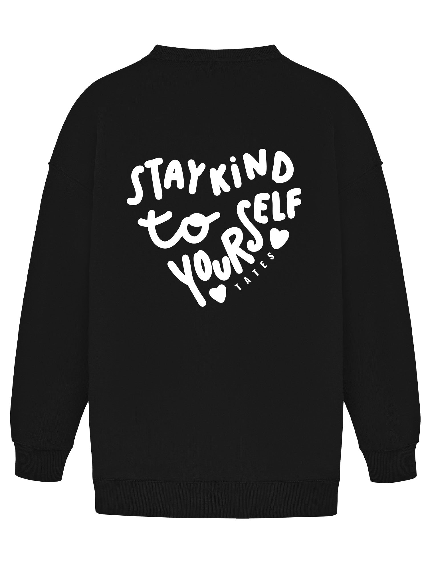 Wide Waistband Sweater "Stay Kind" – Schwarz