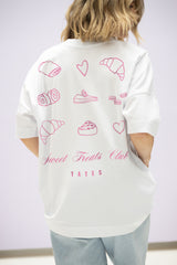 T-Shirt (Oversized) mit "Sweet treats club" Motiv