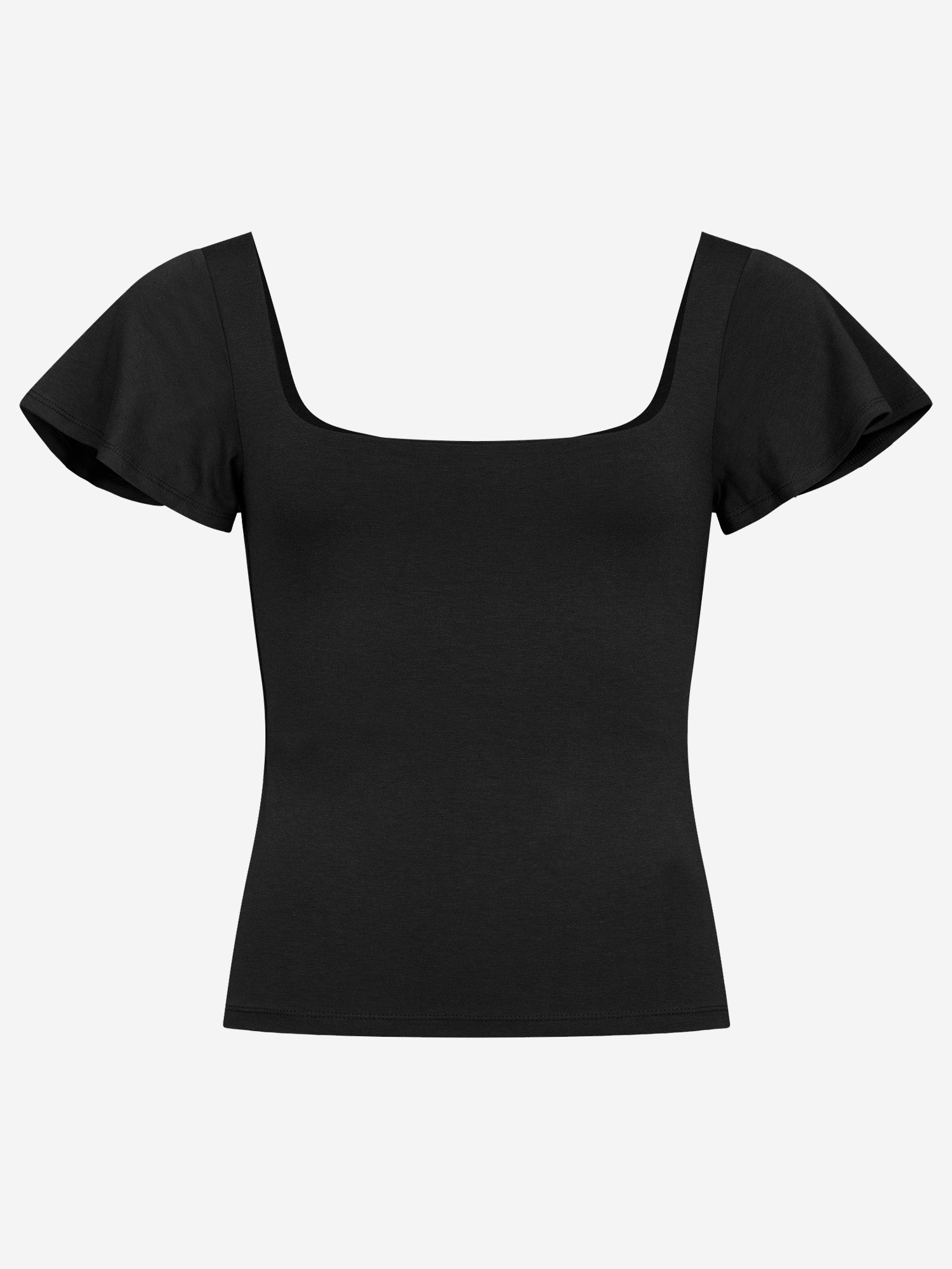 T-Shirt mit Flügelärmeln - Schwarz