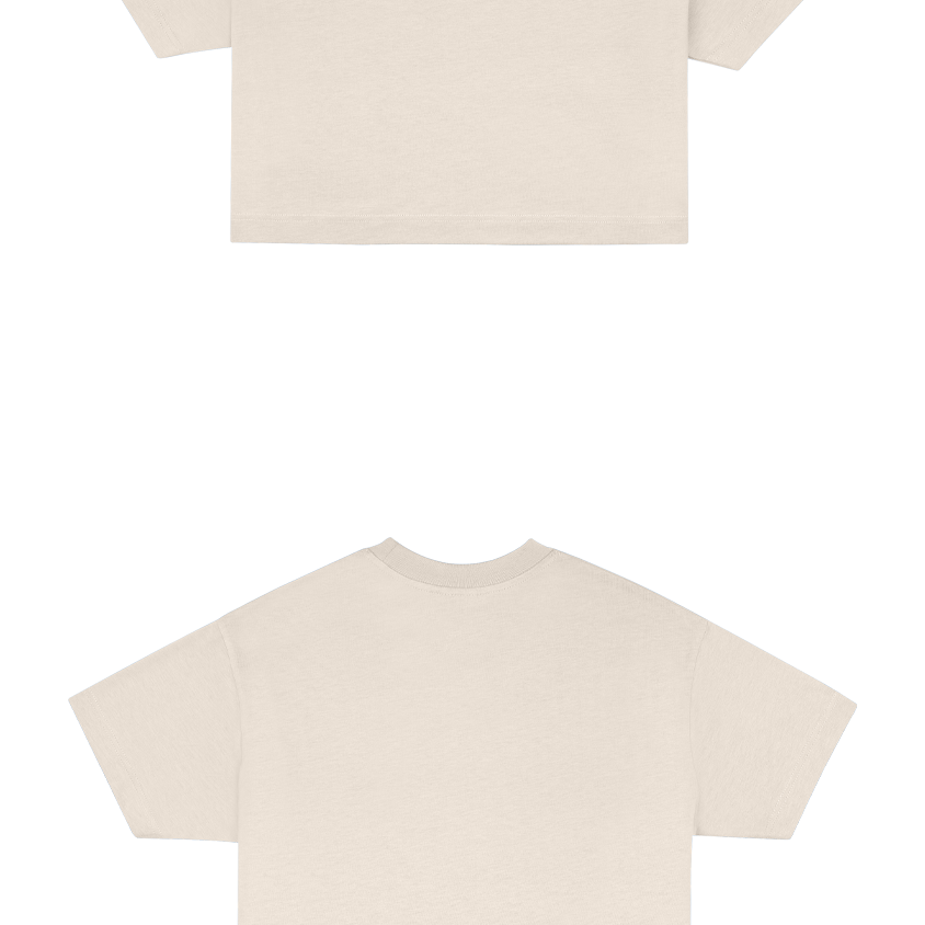 Basic (Build your own) Soft Touch T-Shirt Crop Version – Beige