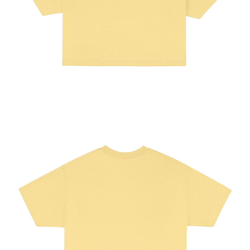 Basic (Build your own) Soft Touch T-Shirt Crop Version – Butter Yellow