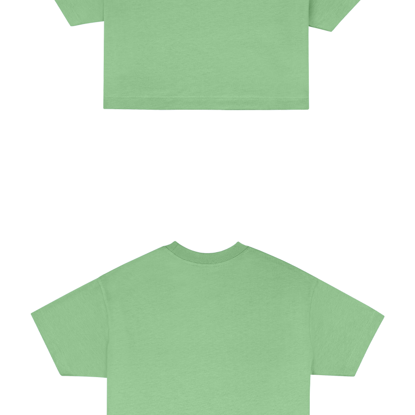 Basic (Build your own) Soft Touch T-Shirt Crop Version – Matcha