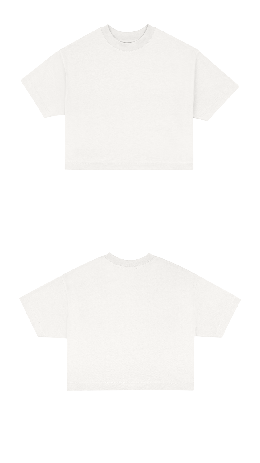 Basic (Build your own) Soft Touch T-Shirt Crop Version – Off white