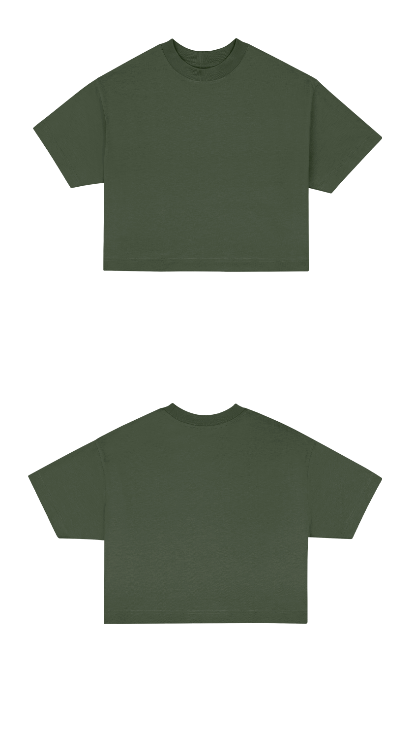 Basic (Build your own) Crop T-Shirt – Olive