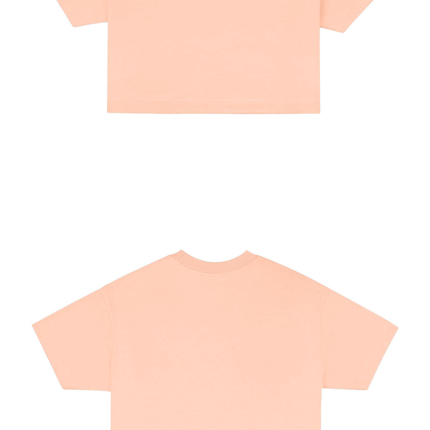 Basic (Build your own) Soft Touch T-Shirt Crop Version – Peach