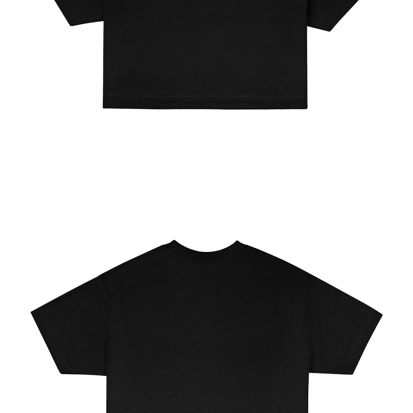 Basic (Build your own) Soft Touch T-Shirt Crop Version – Schwarz